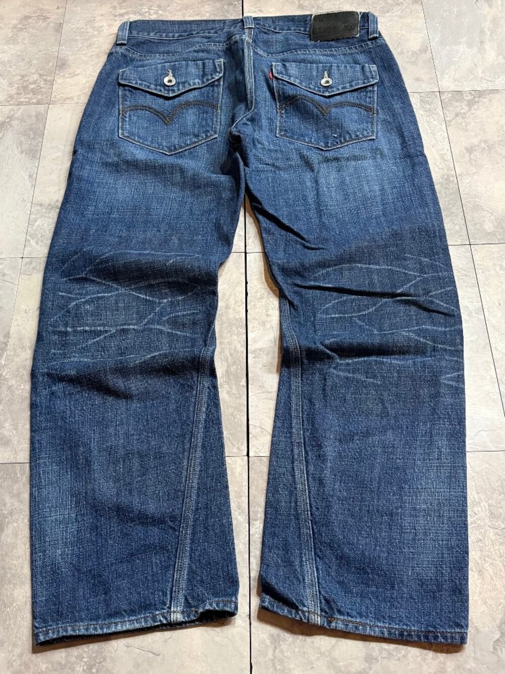 Levi's 514 Slim Straight Jeans Men's 34x30 Blue Flap Pocket Y2K